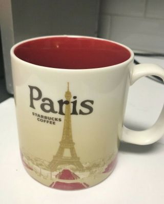 Starbucks Paris Coffee Mug Paris France Eiffel Tower Collector Series 16oz