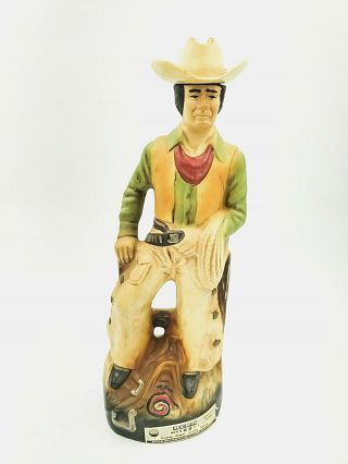 Vintage Jim Beam 1981 Cowboy Liquor Bottle Decanter 14 "