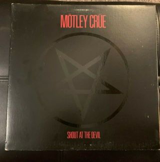 Motley Crue Shout At The Devil Vinyl Lp 1983 Record W/ Liner Notes