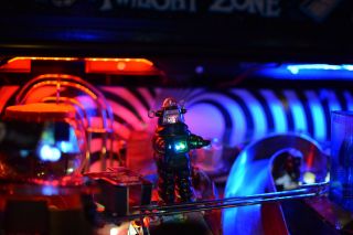 Twilight Zone Pinball Machine Robby Robot w/base,  Color Changing/Blinking LED 2