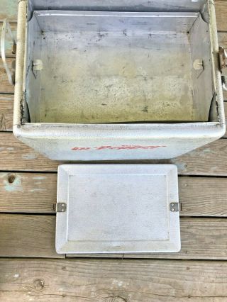 Vintage Dr.  Pepper Metal Cooler Ice Box Antique Ice Chest Rare Hard To Find 5