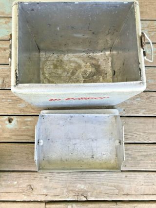 Vintage Dr.  Pepper Metal Cooler Ice Box Antique Ice Chest Rare Hard To Find 6
