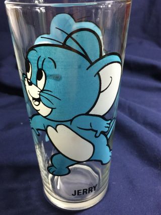 Vintage Jerry Mouse Pepsi Collector Series Brockaway Glass 1975 Mgm Black Letter