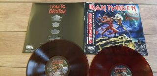 Iron Maiden - I Ran To Brixton - Live 2 Lp Set,  Obi,  Poster Purple Vinyl