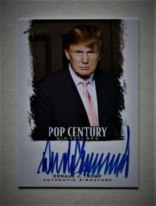 2012 Leaf Pop Century Donald Trump Autograph