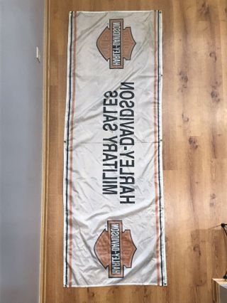 Vintage Harley Davidson Military Sales Sign Banner Flag Rare 7