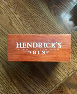 Hendrick’s Gin Wooden Bar Caddy Brand New/never