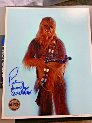 Peter Mayhew Signed Star Wars Chewbacca Opx 8x10 Photo