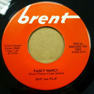 Skip And Flip Teen Rocker Gary Paxton Brent 45 Fancy Nancy B/w It Could Be D106