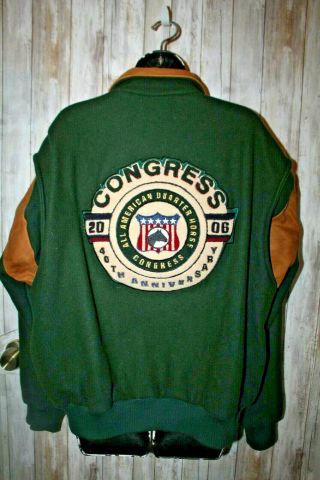 Schneiders 2006 All American Quarter Horse Congress Wool Leather Xl Jacket 40th