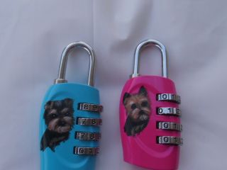 Yorkie Hand Painted Yorkshire Terrier Combination Locks For Luggage/or Other