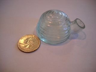 Miniature Beehive Aqua Teakettle Ink Smooth Base Attic Found