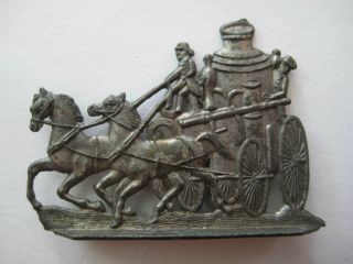 Vtg Metal Stand Up Horse Drawn Delivery Wagon Cracker Jack Toy Prize 20 