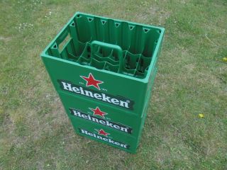 3 x Heineken 24 bottle Beer Crates Man Cave Garden Home Brew UK POSTAGE 7