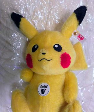 Pokemon Pikachu Steiff Plush Doll 1500 Limited Good Smile JAPAN Exclusive 5
