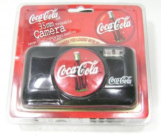 Vintage Coca Cola 35 Mm Camera,  In Package.  Comes With Film.