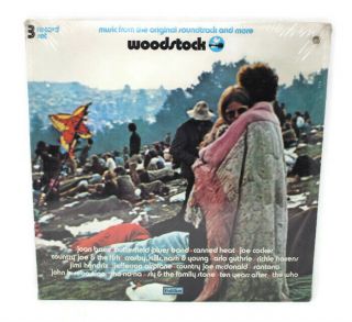 1970 Woodstock 3 Album Set Lp Vinyl Atlantic Recording Corp