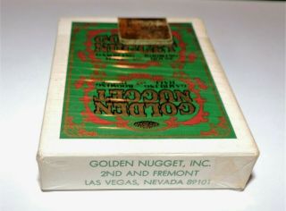 3064 QTY 4 Retired GOLDEN NUGGET CASINO Las Vegas Green Playing Cards 3