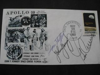 Apollo 10 Launchcover Orig.  Signed Crew,  Space