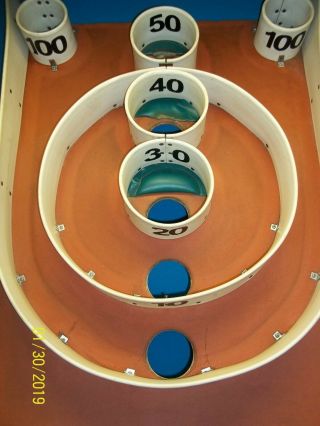 Skee Ball Target Board W/100 Point Score Holes Plastic Ball Score Assembly 3