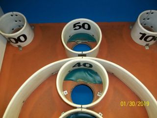 Skee Ball Target Board W/100 Point Score Holes Plastic Ball Score Assembly 5