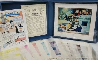 Signed Carl Barks Progressive Prints Lithograph Folio Gold Plate Edition