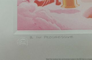 Signed Carl Barks Progressive Prints Lithograph Folio Gold Plate Edition 8