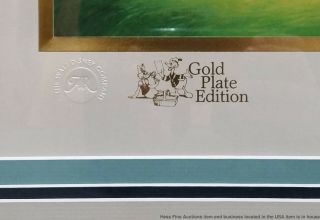Pencil Signed Carl Barks Walt Disney Gold Plate Edition Lithograph Duck 3
