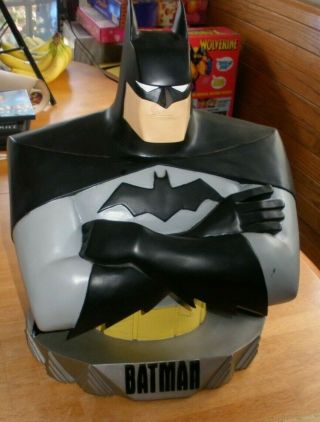 1997 Batman Animated Statue Bust 18 " Wbss Warner Brothers Studio Store Scarce