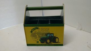 John Deer Tin Box Company Tin Tool Carry Box Wood Handle Vintage Rare