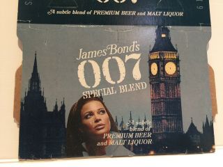Rare " 007 " Promotional Beer Carton; Circa 1970s.
