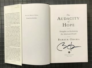 President Barack Obama Signed The Audacity Of Hope Hardcover Book Auto Jsa Loa