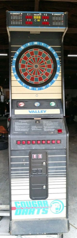 Valley Cougar Hb Commercial Coin Operated Electronic Dart Board (needs Work)