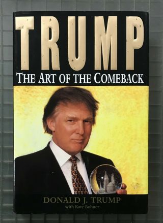 President Donald Trump Signed THE ART OF THE COMEBACK Hardcover Book JSA LOA 3