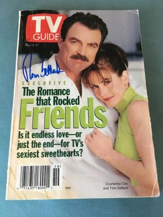 Tom Selleck Autographed Tv Guide May 11 - 17 1996 W/coa Very Rare Issue
