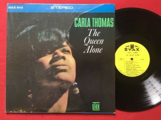 Carla Thomas The Queen Alone Lp (1967) Orig Stereo Stax S718 R&b Soul Vg,  /ex