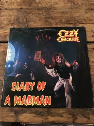 Ozzy Osbourne Diary Of A Madman Lp 1981 1st Pressing Jet Vg,