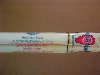 RARE Blue Seal Feeds 173 Sample Sack top Pencil Illinois Farm Supply Co. 2