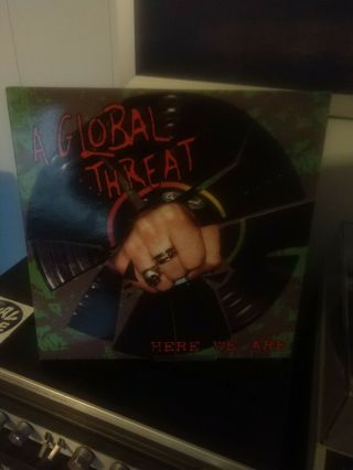 A Global Threat Here We Are Lp Clear Vinyl Ltd.  100 Rare Street Punk Rare
