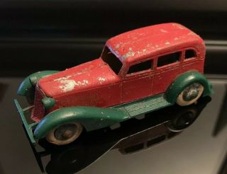 Vintage Unrestored Tootsietoy USA 1930’s Graham Sedan Diecast Car Red/green 3