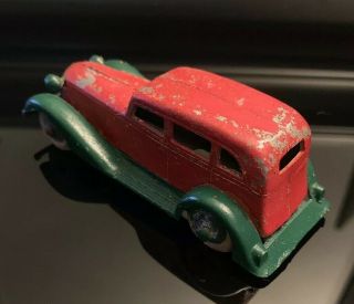 Vintage Unrestored Tootsietoy USA 1930’s Graham Sedan Diecast Car Red/green 4