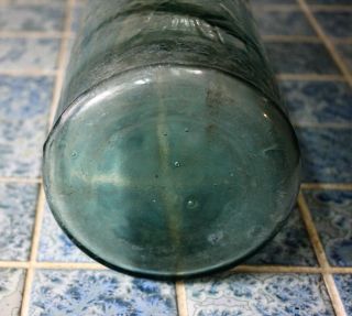 Early 1880 ' s Aqua Blue Glass Buffalo Lithia Springs Water Bottle 3
