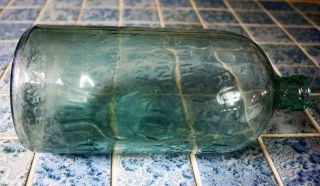Early 1880 ' s Aqua Blue Glass Buffalo Lithia Springs Water Bottle 4