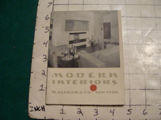 Will Gerth Hand Made Brochure: Modern Interiors By B Altman & Co Ny