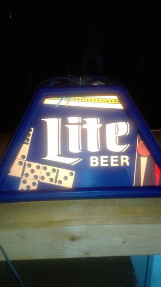 Miller Lite Bar Pool Card Table Lighted Sign