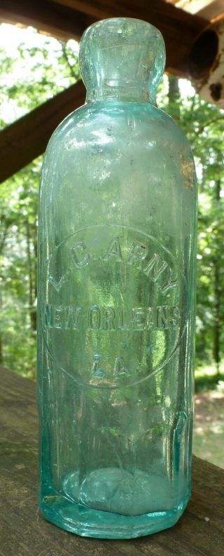 Louisiana Hutchinson Bottle - L.  C.  Arny - Orleans - 1890s