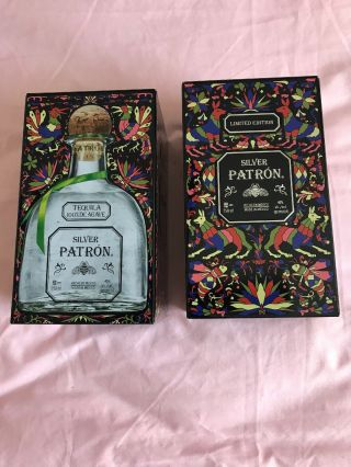 Patron Silver Tequila Limited Edition Mexican Artistry Collector Tin Set Of Two