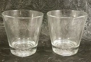 Pair Crown Royal Whiskey Bourbon Rock Drinking Drink Glasses Glass Set 2 Two