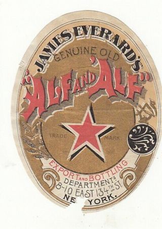 Us Beer Label.  James Everard,  York Pre Pro