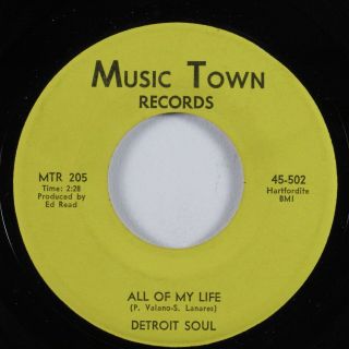 Northern Soul 45 Detroit Soul All Of My Life Music Town Hear
